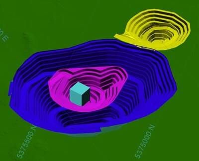 Figure 2: Isometric view looking north-easterly (CNW Group/Mayfair Gold Corp.)
